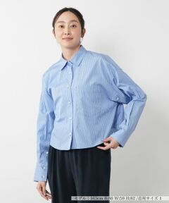 NEMIKA / ネミカ シャツ・ブラウス | ストライプクロップドシャツ【SACRA】