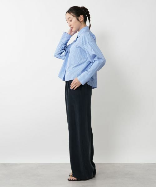 NEMIKA / ネミカ シャツ・ブラウス | ストライプクロップドシャツ【SACRA】 | 詳細2