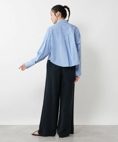 NEMIKA / ネミカ シャツ・ブラウス | ストライプクロップドシャツ【SACRA】 | 詳細3