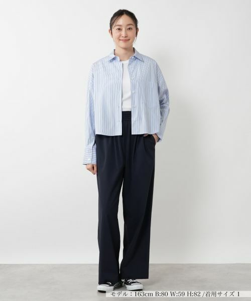 NEMIKA / ネミカ シャツ・ブラウス | ストライプクロップドシャツ【SACRA】 | 詳細4