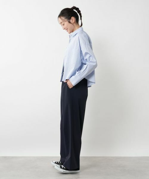 NEMIKA / ネミカ シャツ・ブラウス | ストライプクロップドシャツ【SACRA】 | 詳細5