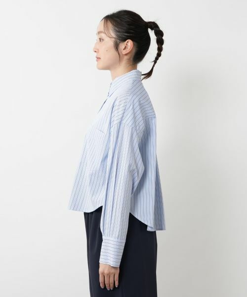NEMIKA / ネミカ シャツ・ブラウス | ストライプクロップドシャツ【SACRA】 | 詳細8