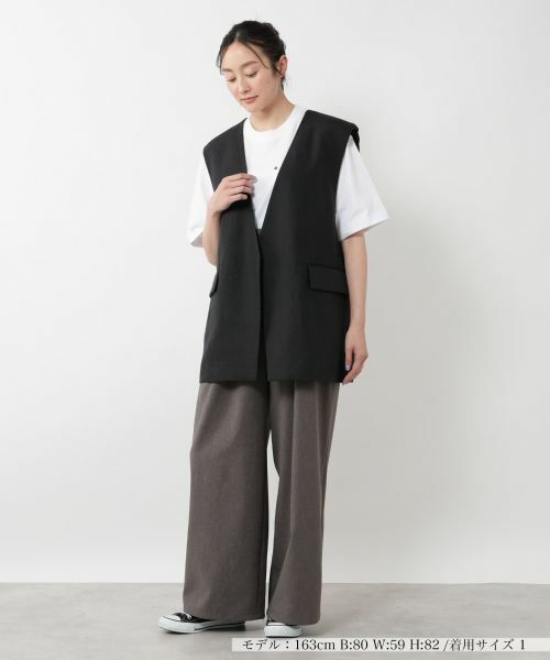 NEMIKA / ネミカ テーラードジャケット | Vネックベスト【SACRA】 | 詳細1
