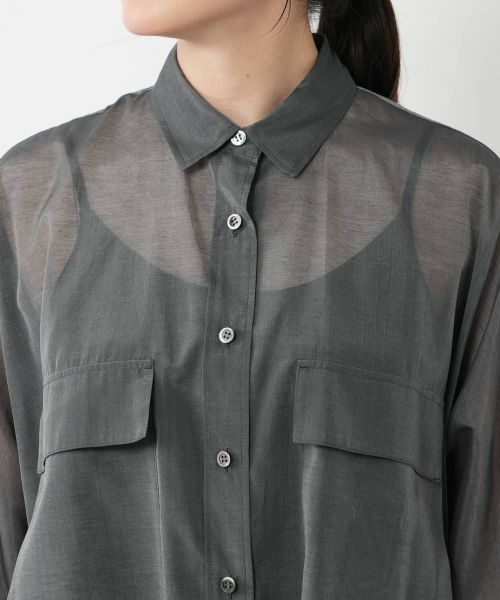 NEMIKA / ネミカ シャツ・ブラウス | シアーロングシャツ【SACRA】 | 詳細10