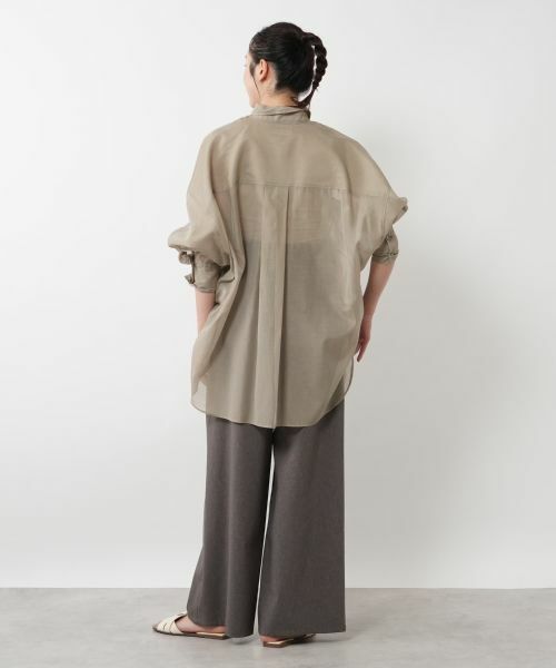 NEMIKA / ネミカ シャツ・ブラウス | シアーロングシャツ【SACRA】 | 詳細3