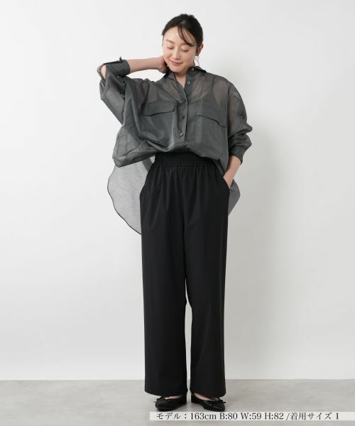 NEMIKA / ネミカ シャツ・ブラウス | シアーロングシャツ【SACRA】 | 詳細4