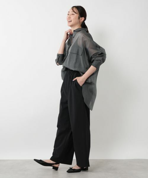 NEMIKA / ネミカ シャツ・ブラウス | シアーロングシャツ【SACRA】 | 詳細5