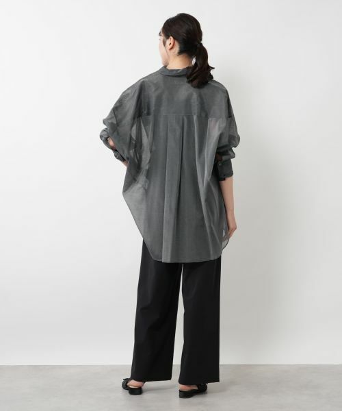 NEMIKA / ネミカ シャツ・ブラウス | シアーロングシャツ【SACRA】 | 詳細6