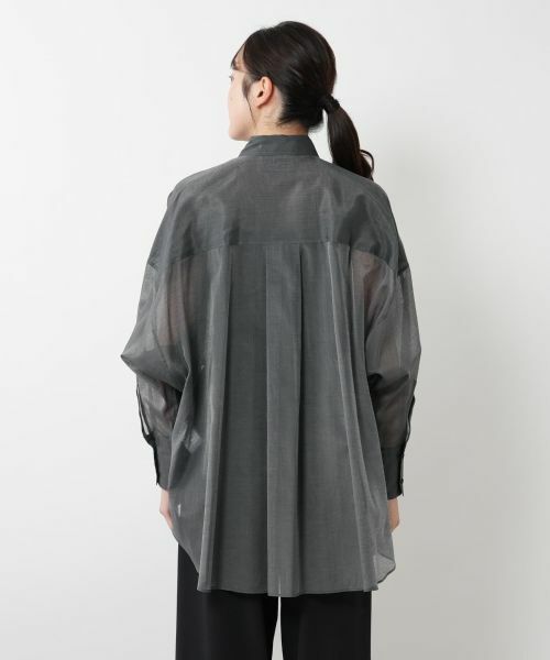 NEMIKA / ネミカ シャツ・ブラウス | シアーロングシャツ【SACRA】 | 詳細9