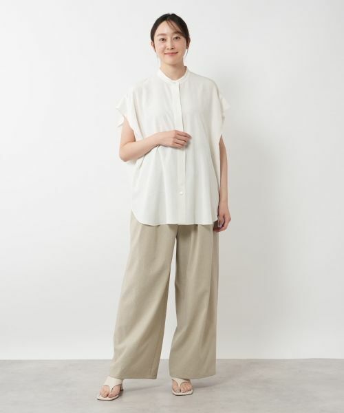 NEMIKA / ネミカ シャツ・ブラウス | スタンドカラー比翼ブラウス【SACRA】 | 詳細1