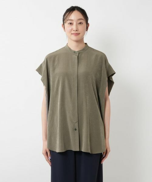 NEMIKA / ネミカ シャツ・ブラウス | スタンドカラー比翼ブラウス【SACRA】 | 詳細7