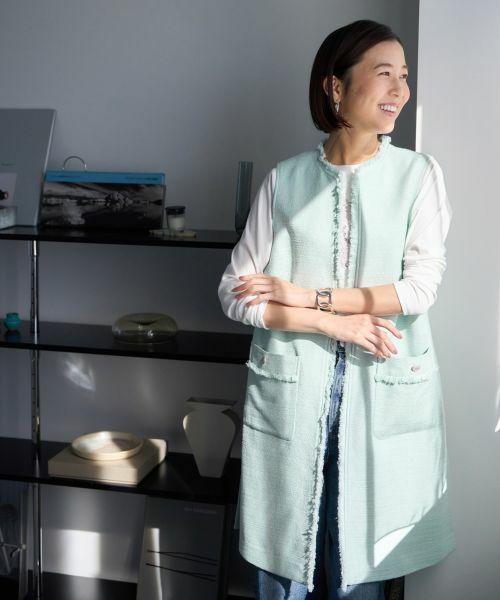 NEMIKA / ネミカ テーラードジャケット | ロングジレ【NEMIKA】 | 詳細5