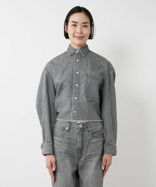 NEMIKA / ネミカ シャツ・ブラウス | クロップドデニムシャツ【UPPER HIGHTS】 | 詳細7