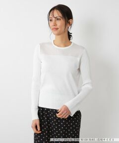NEMIKA / ネミカ ニット・セーター | シアー切替プルオーバー【NEMIKA】