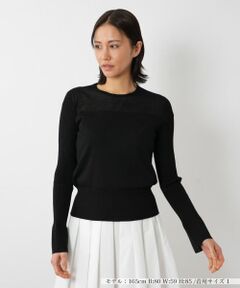 NEMIKA / ネミカ ニット・セーター | シアー切替プルオーバー【NEMIKA】