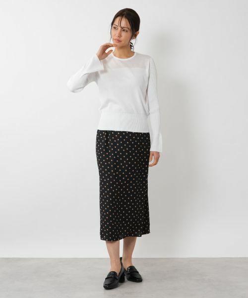 NEMIKA / ネミカ ニット・セーター | シアー切替プルオーバー【NEMIKA】 | 詳細1