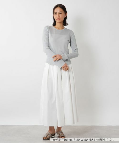 NEMIKA / ネミカ ニット・セーター | シアー切替プルオーバー【NEMIKA】 | 詳細10