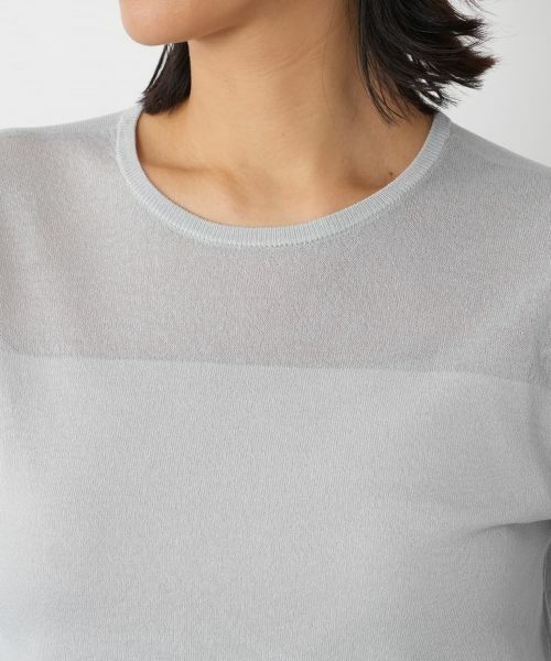 NEMIKA / ネミカ ニット・セーター | シアー切替プルオーバー【NEMIKA】 | 詳細16