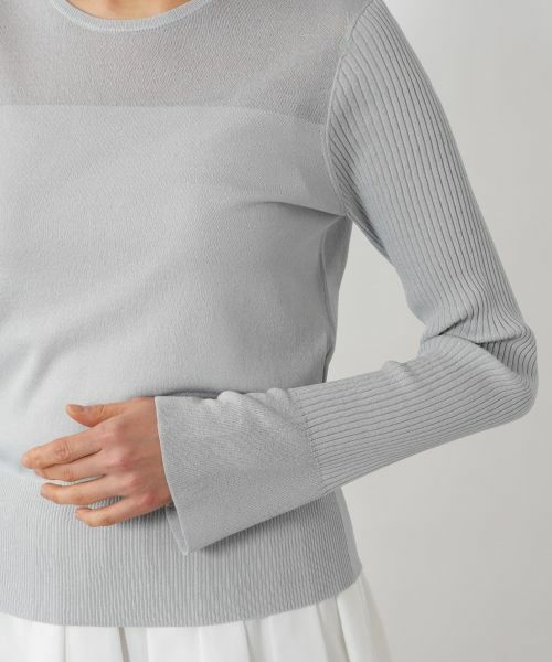 NEMIKA / ネミカ ニット・セーター | シアー切替プルオーバー【NEMIKA】 | 詳細18