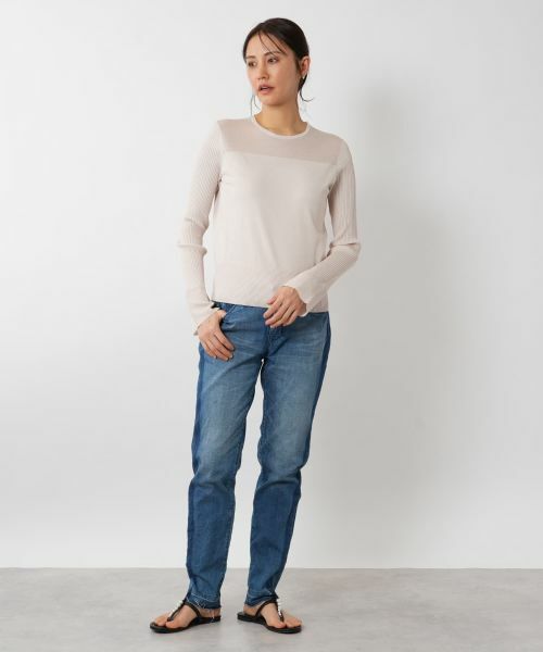 NEMIKA / ネミカ ニット・セーター | シアー切替プルオーバー【NEMIKA】 | 詳細7