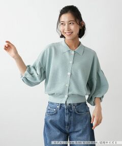 ボリュームスリーブニットカーディガン【MARILYN MOON】