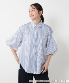 NEMIKA / ネミカ シャツ・ブラウス | 異素材スリーブブラウス【Lallia Mu】