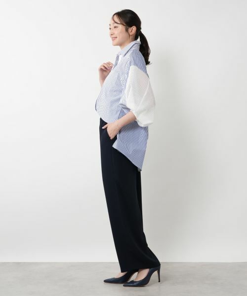 NEMIKA / ネミカ シャツ・ブラウス | 異素材スリーブブラウス【Lallia Mu】 | 詳細2