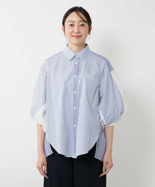 NEMIKA / ネミカ シャツ・ブラウス | 異素材スリーブブラウス【Lallia Mu】 | 詳細4