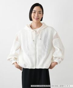 NEMIKA / ネミカ テーラードジャケット | 異素材切替フーデッドジャケット【Lallia Mu】