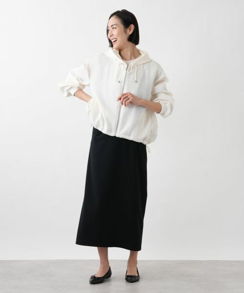 NEMIKA / ネミカ テーラードジャケット | 異素材切替フーデッドジャケット【Lallia Mu】 | 詳細1