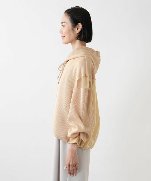 NEMIKA / ネミカ テーラードジャケット | 異素材切替フーデッドジャケット【Lallia Mu】 | 詳細11