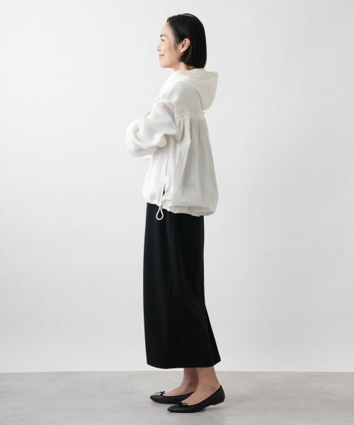 NEMIKA / ネミカ テーラードジャケット | 異素材切替フーデッドジャケット【Lallia Mu】 | 詳細2