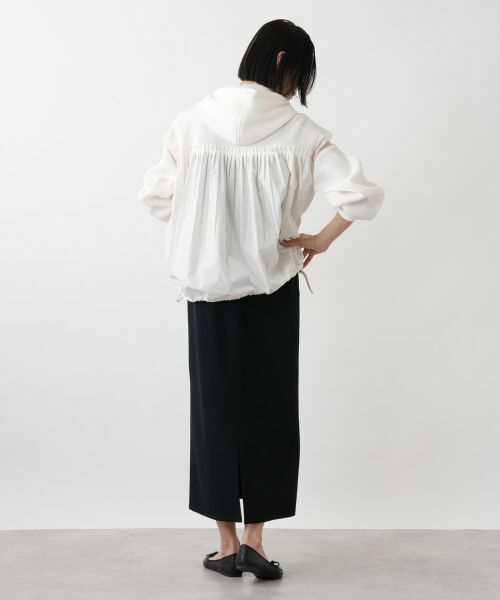 NEMIKA / ネミカ テーラードジャケット | 異素材切替フーデッドジャケット【Lallia Mu】 | 詳細3