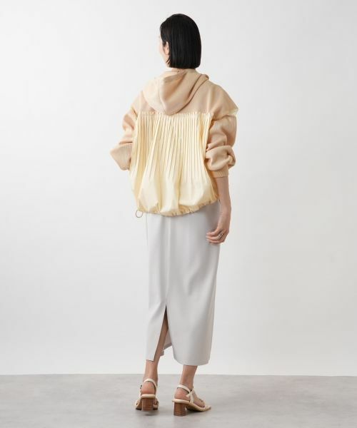 NEMIKA / ネミカ テーラードジャケット | 異素材切替フーデッドジャケット【Lallia Mu】 | 詳細9