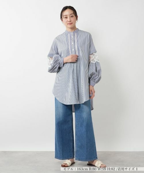 NEMIKA / ネミカ シャツ・ブラウス | レーススリーブブラウス【Lallia Mu】 | 詳細1