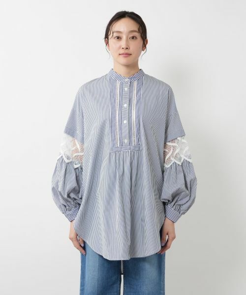 NEMIKA / ネミカ シャツ・ブラウス | レーススリーブブラウス【Lallia Mu】 | 詳細4