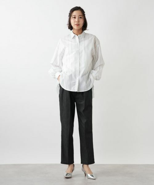 NEMIKA / ネミカ シャツ・ブラウス | バックプリーツストライプシャツ【Lallia Mu】 | 詳細1