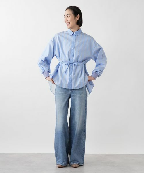 NEMIKA / ネミカ シャツ・ブラウス | バックプリーツストライプシャツ【Lallia Mu】 | 詳細10