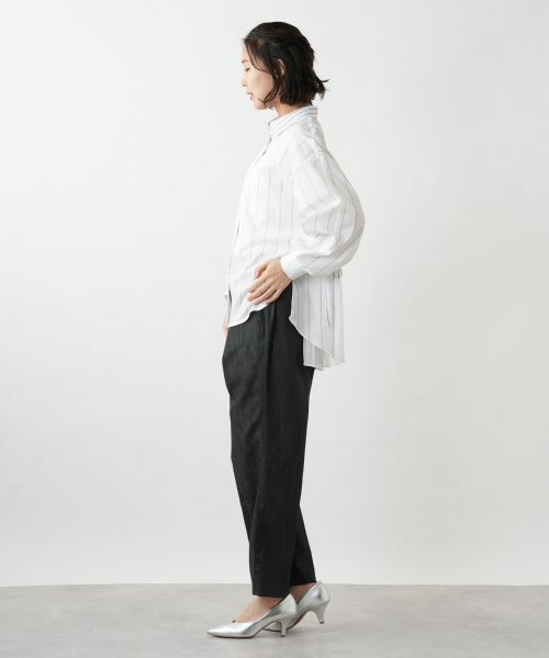 NEMIKA / ネミカ シャツ・ブラウス | バックプリーツストライプシャツ【Lallia Mu】 | 詳細2