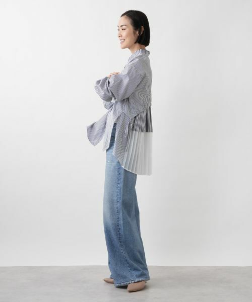 NEMIKA / ネミカ シャツ・ブラウス | バックプリーツストライプシャツ【Lallia Mu】 | 詳細5
