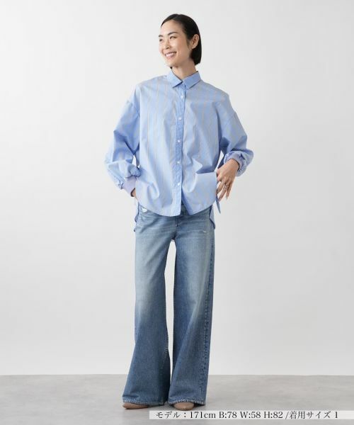 NEMIKA / ネミカ シャツ・ブラウス | バックプリーツストライプシャツ【Lallia Mu】 | 詳細7