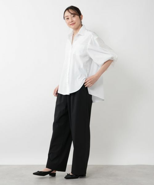 NEMIKA / ネミカ シャツ・ブラウス | 異素材スリーブブラウス【Lallia Mu】 | 詳細2