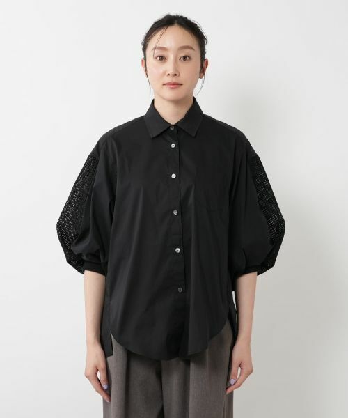 NEMIKA / ネミカ シャツ・ブラウス | 異素材スリーブブラウス【Lallia Mu】 | 詳細7