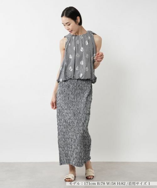 NEMIKA / ネミカ シャツ・ブラウス | ギンガムノースリーブブラウス【ne Quittez pas】 | 詳細1