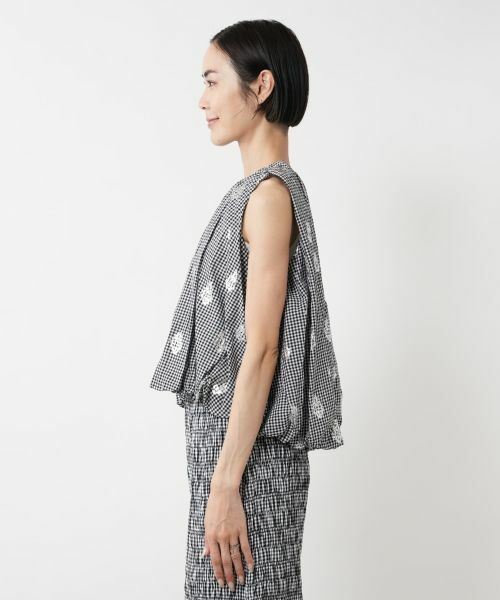 NEMIKA / ネミカ シャツ・ブラウス | ギンガムノースリーブブラウス【ne Quittez pas】 | 詳細5