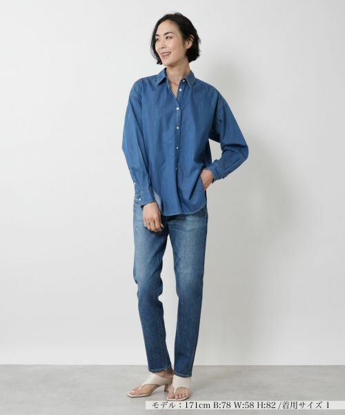NEMIKA / ネミカ シャツ・ブラウス | バックボタンデニムシャツ【YANUK】 | 詳細1
