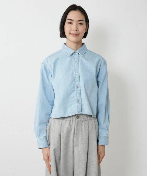 NEMIKA / ネミカ シャツ・ブラウス | クロップドデニムシャツ【YANUK】 | 詳細4