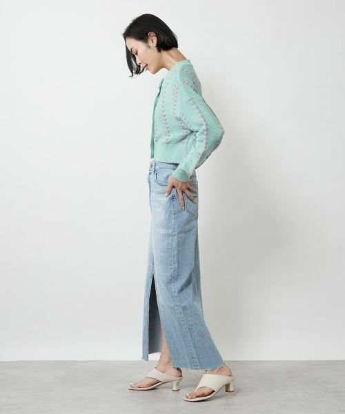 NEMIKA / ネミカ ミニ・ひざ丈スカート | フロントスリットデニムスカート【YANUK】 | 詳細2