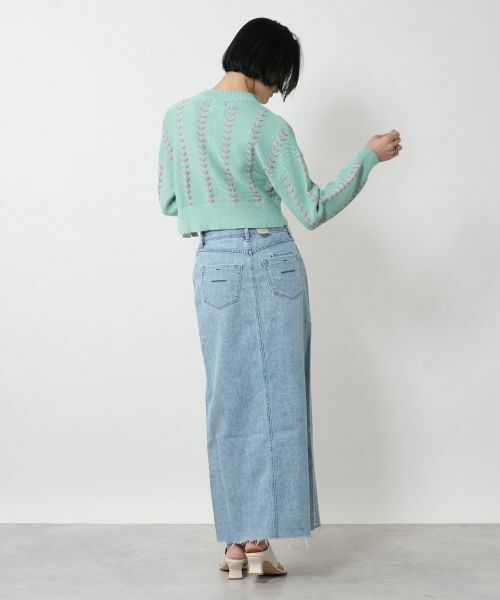 NEMIKA / ネミカ ミニ・ひざ丈スカート | フロントスリットデニムスカート【YANUK】 | 詳細3