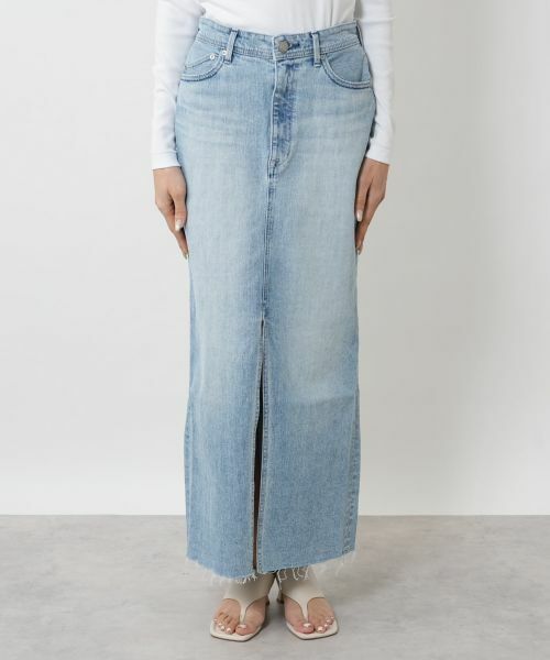 NEMIKA / ネミカ ミニ・ひざ丈スカート | フロントスリットデニムスカート【YANUK】 | 詳細4